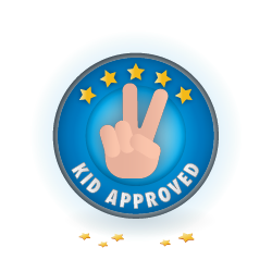 An illustration of a hand showing the piece sign in a blue circle